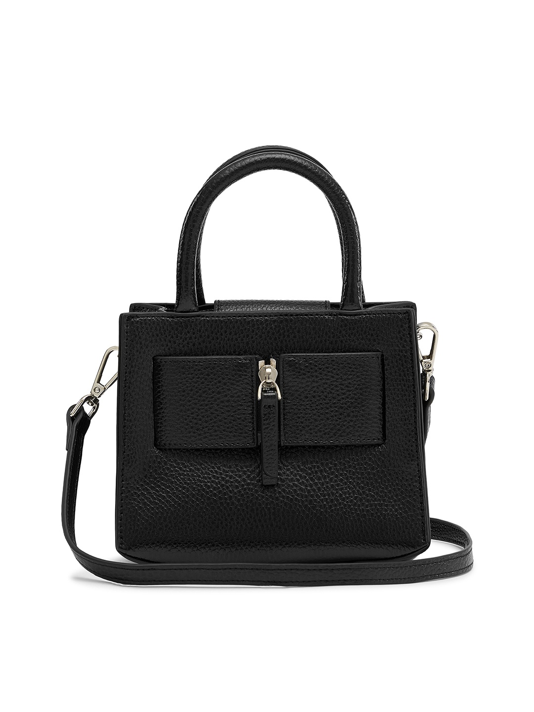 

MIRAGGIO Mini Handheld Bag with Top Handles Handbags, Black