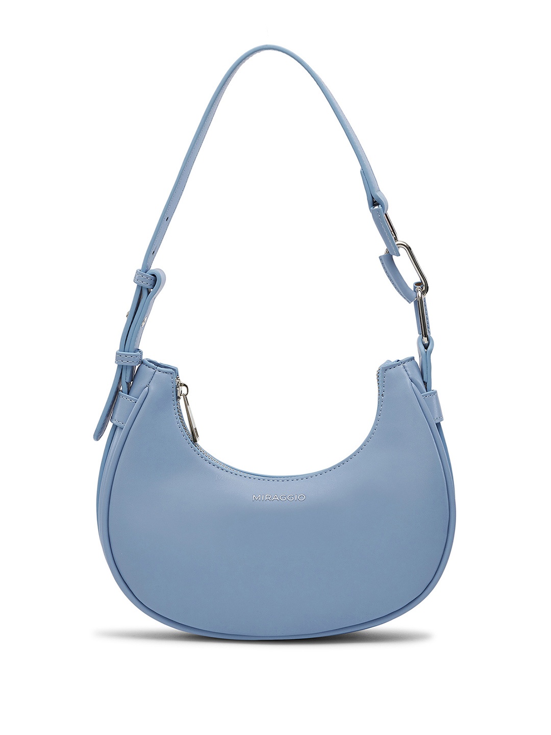 

MIRAGGIO Cindy Blue Half Moon Shoulder Bag