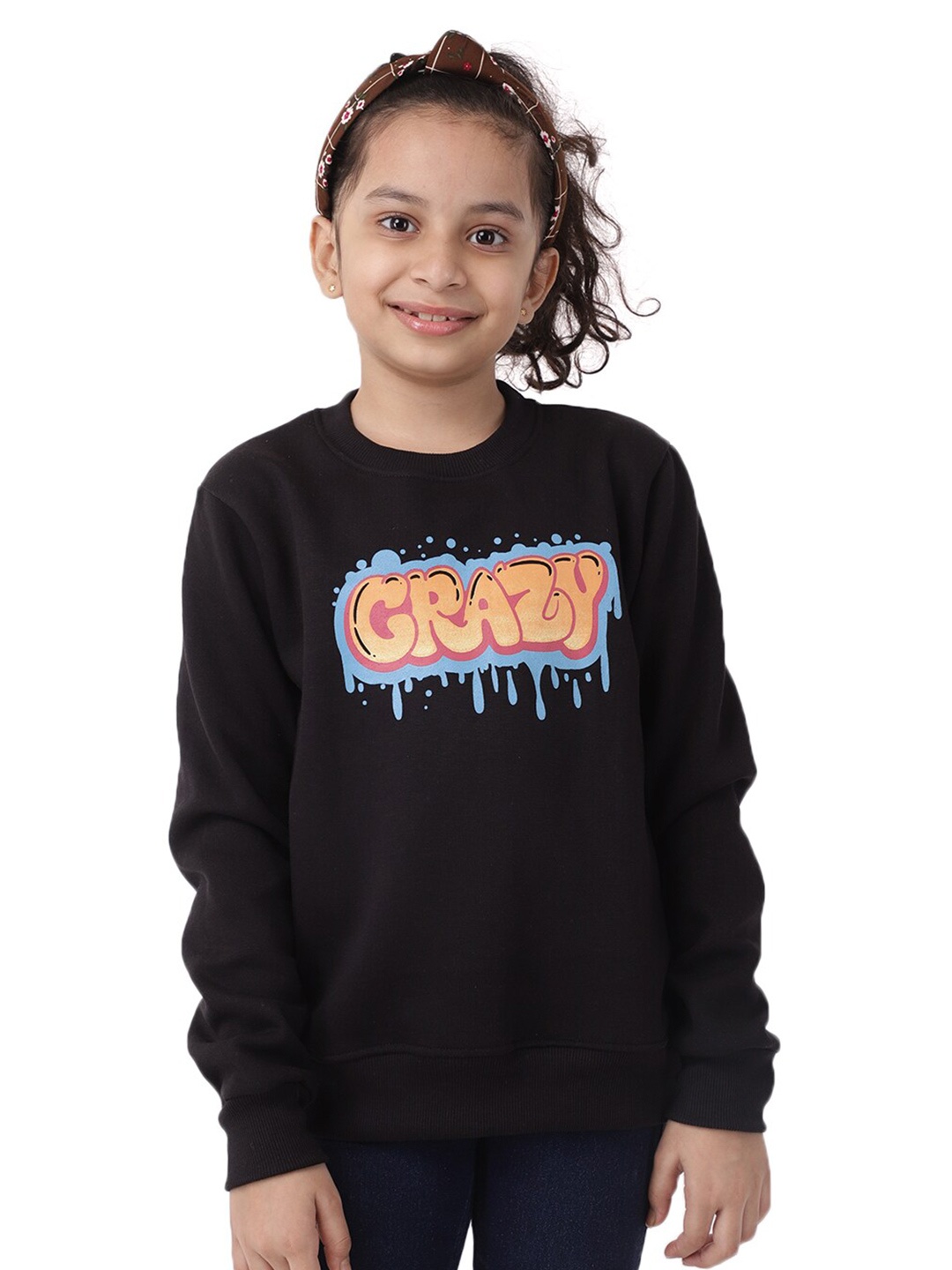 

Ninos Dreams Kids Blue Crazy Printed Fleece Sweatshirt