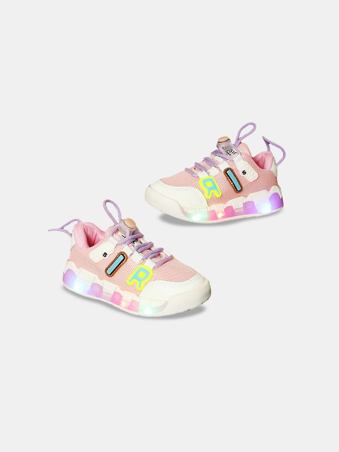 

Hopscotch Girls Pink Printed Sneakers