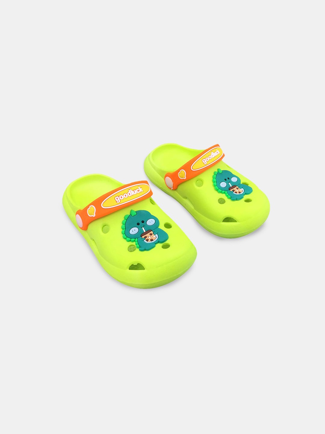 

Hopscotch Boys Green Printed Rubber Clogs