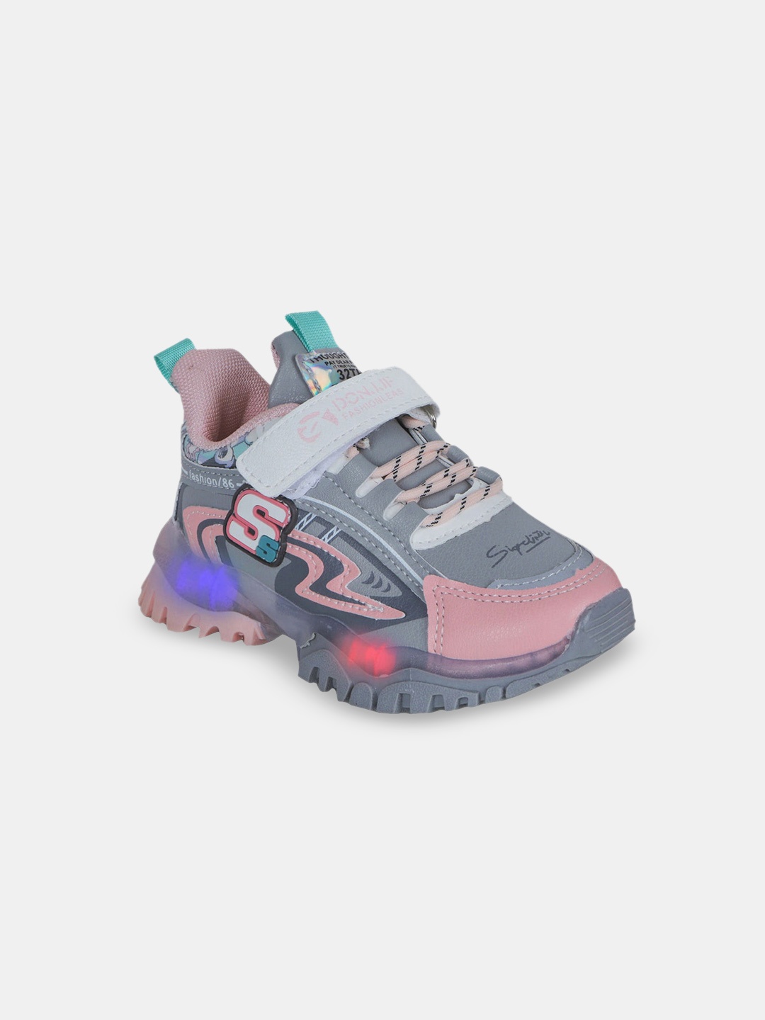 

Hopscotch Girls Pink Colourblocked Sneakers