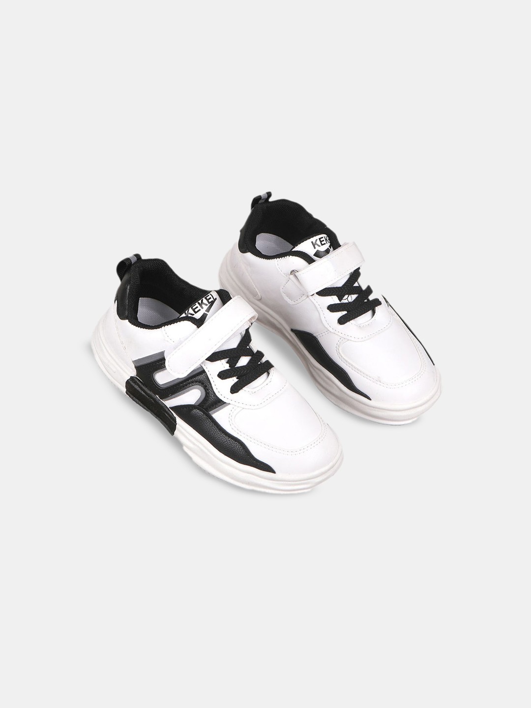 

Hopscotch Kids White Colourblocked PU Sneakers