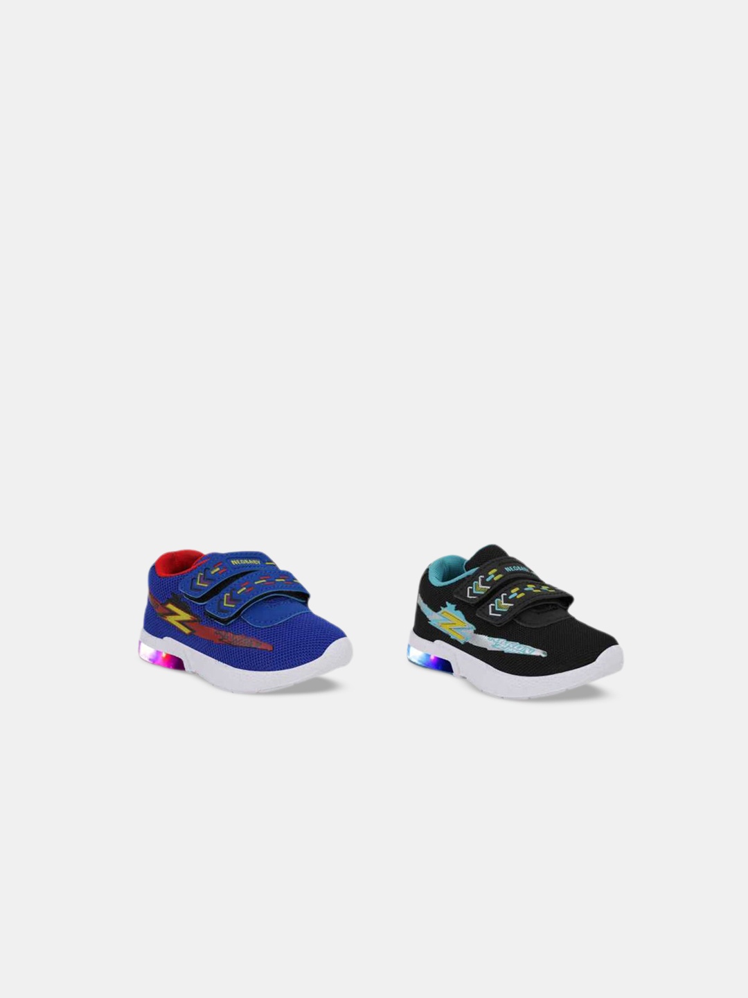

Hopscotch Kids Black & Blue Pack Of 2 Printed Sneakers