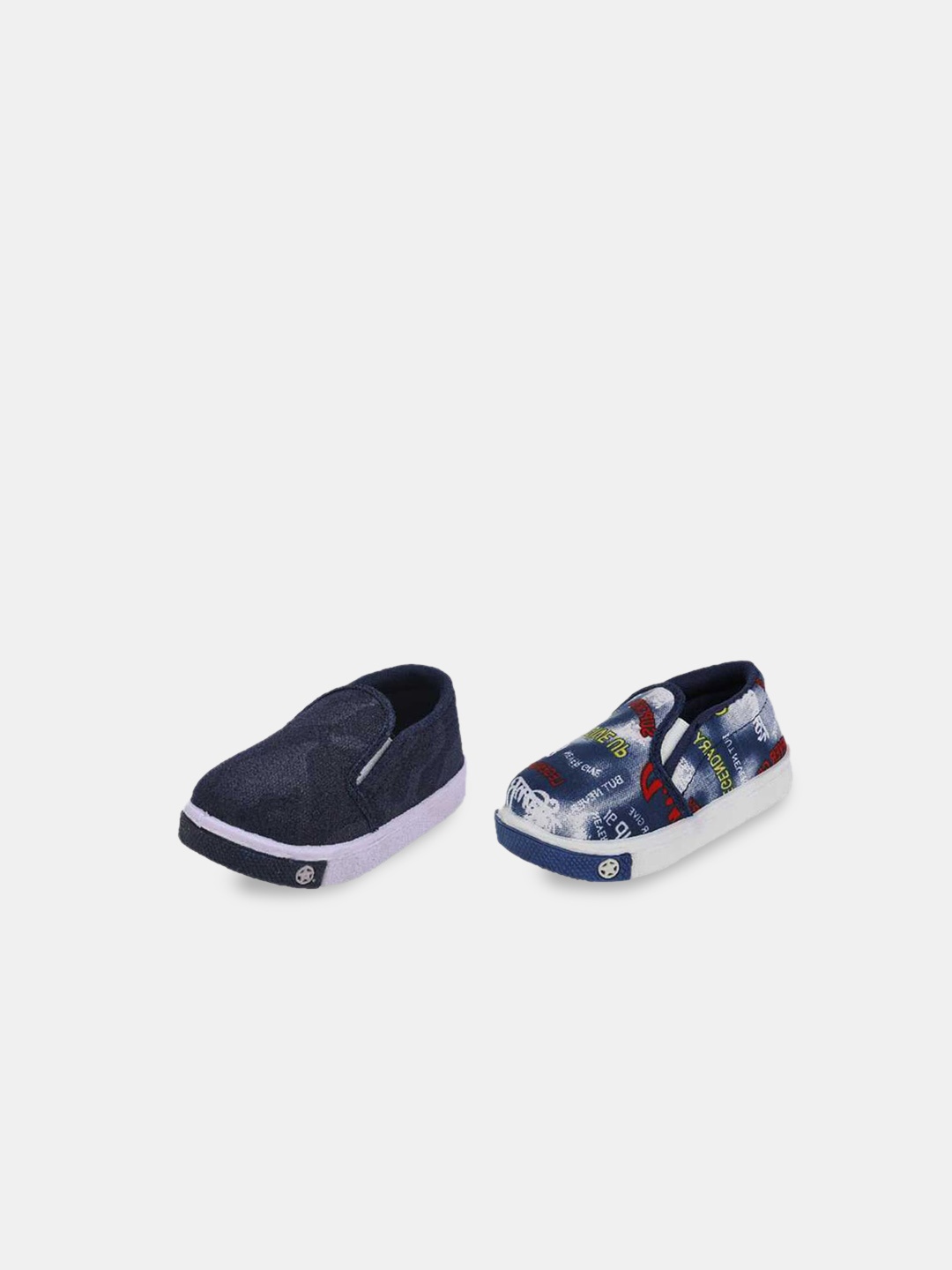 

Hopscotch Kids Blue Printed Slip-On Sneakers