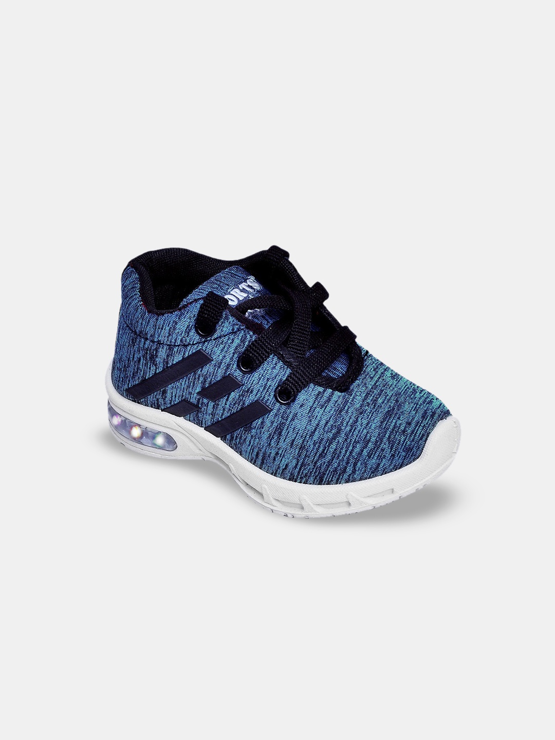

Hopscotch Kids Blue & Black Woven Design Sneakers