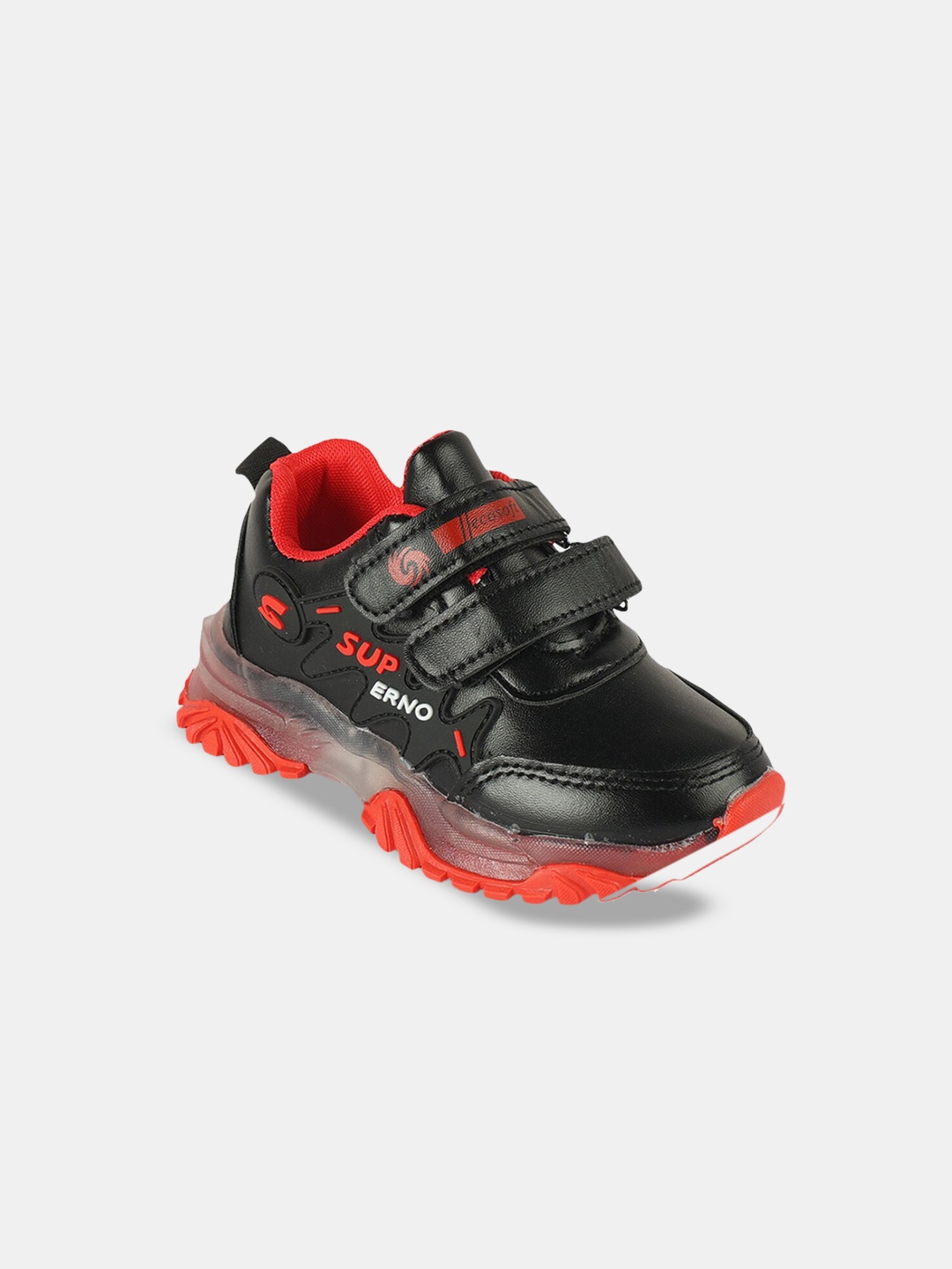 

Hopscotch Boys Black Printed Sneakers