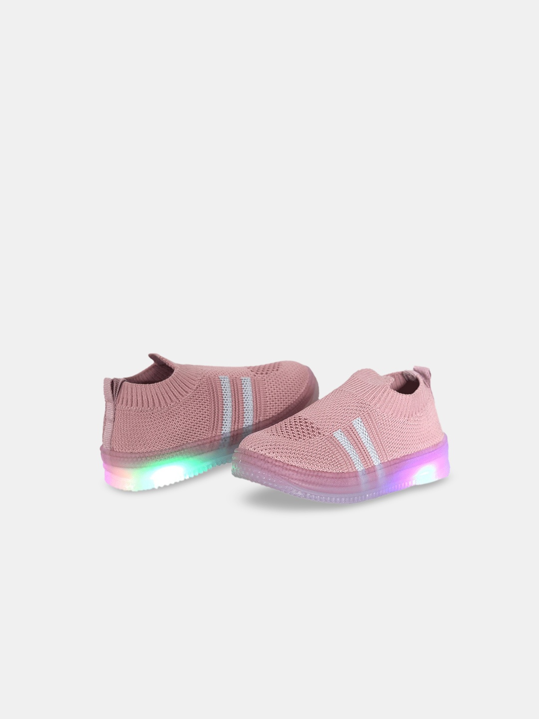 

Hopscotch Girls Pink Woven Design Slip-On Sneakers