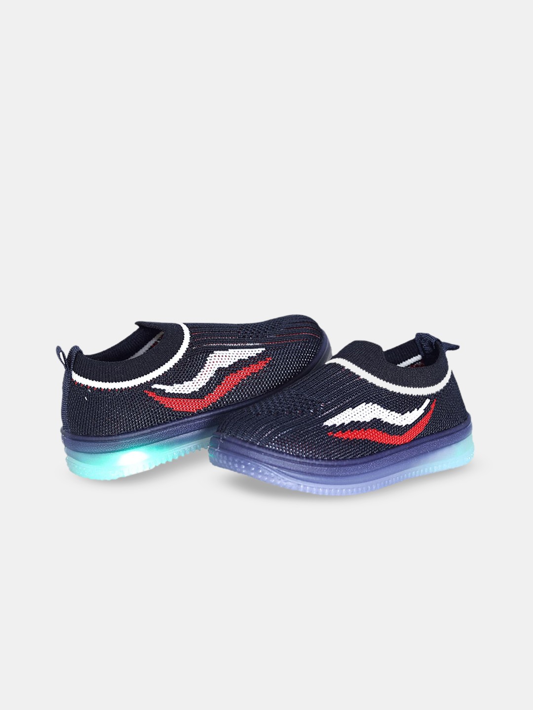 

Hopscotch Kids Blue Woven Design Slip-On Sneakers