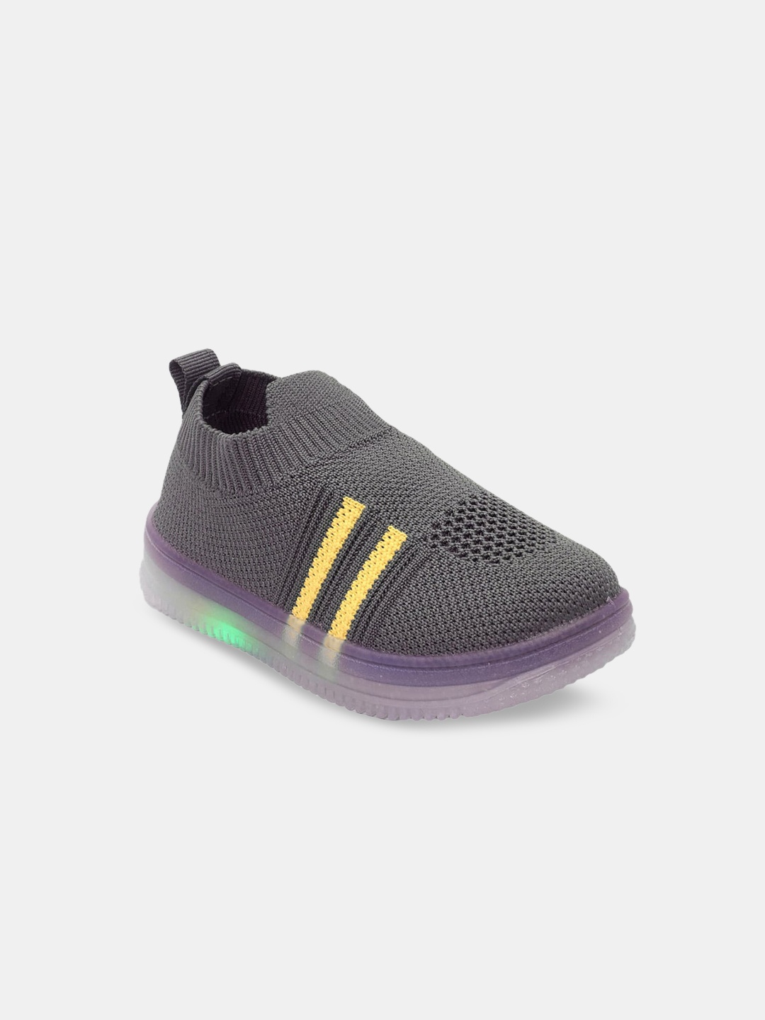 

Hopscotch Boys Grey Textured Slip-On Sneakers
