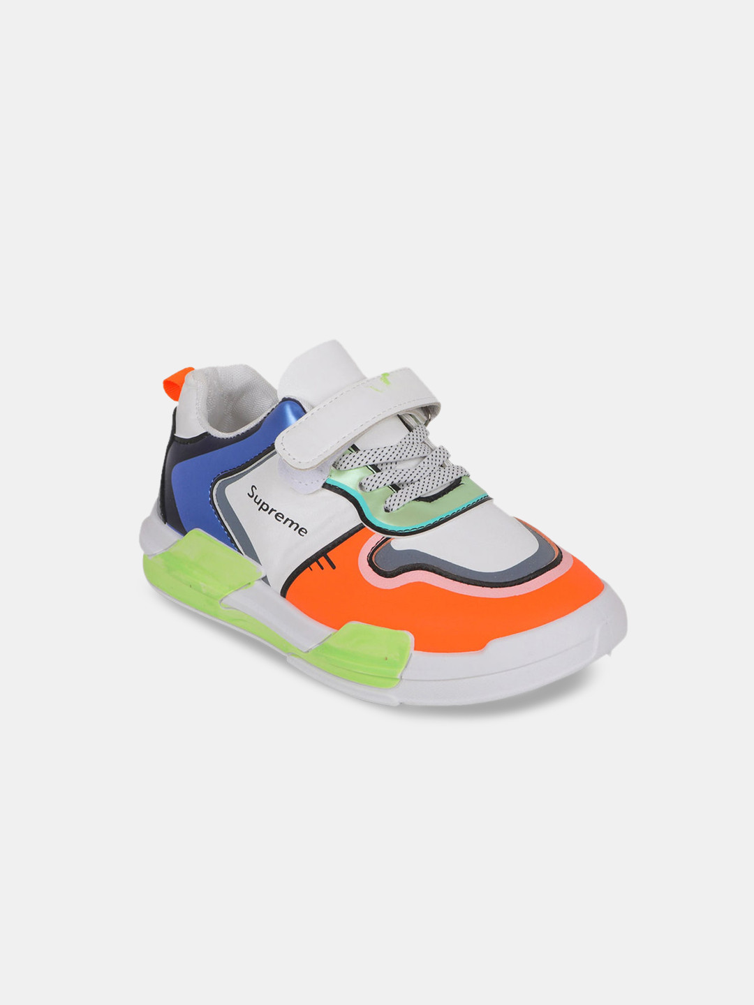 

Hopscotch Kids White Colourblocked Sneakers