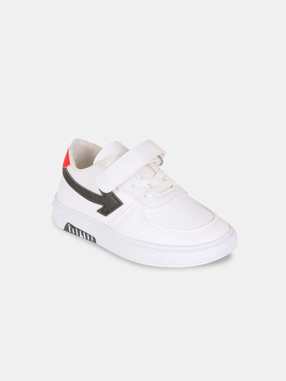 

Hopscotch Unisex Kids Black Perforations PU Slip-On Sneakers