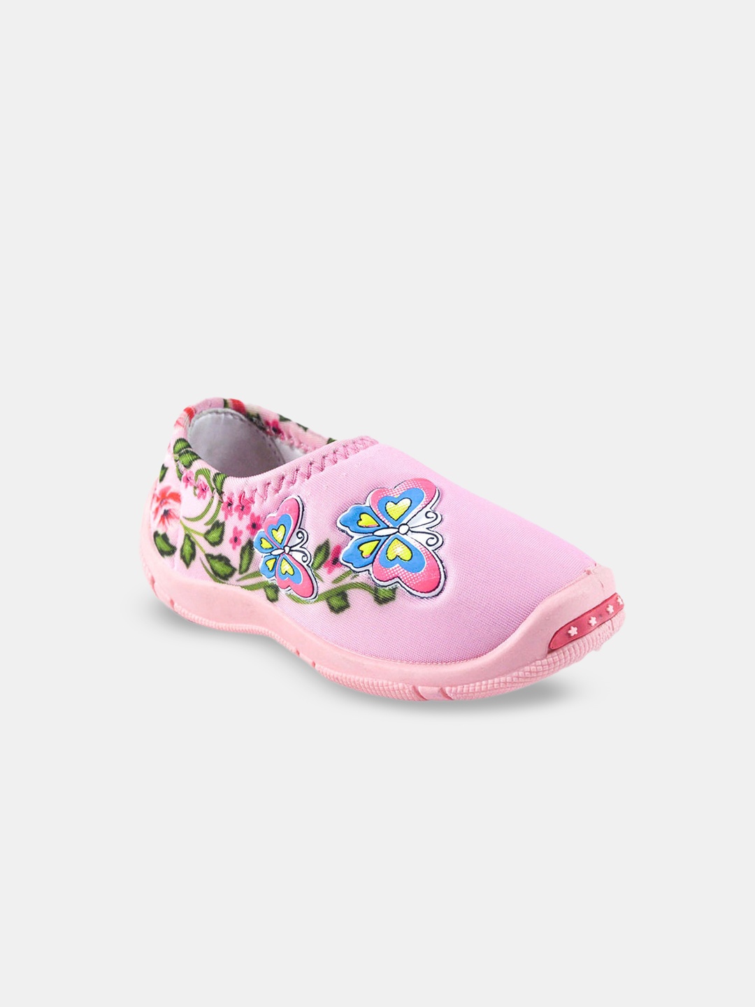 

Hopscotch Girls Pink Printed PU Slip-On Sneakers