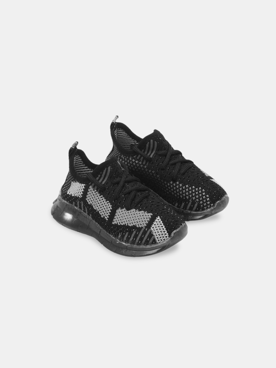 

Hopscotch Girls Black Printed Sneakers