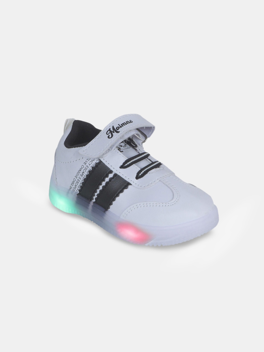 

Hopscotch Unisex Kids White PU Slip-On Sneakers