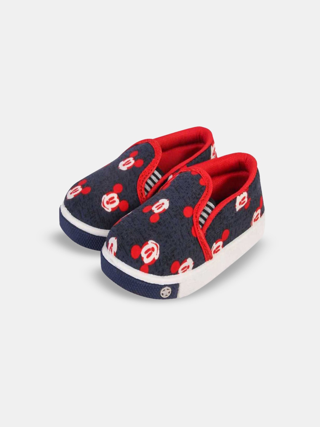 

Hopscotch Kids Navy Blue Pack of 2 Printed Slip-On Sneakers