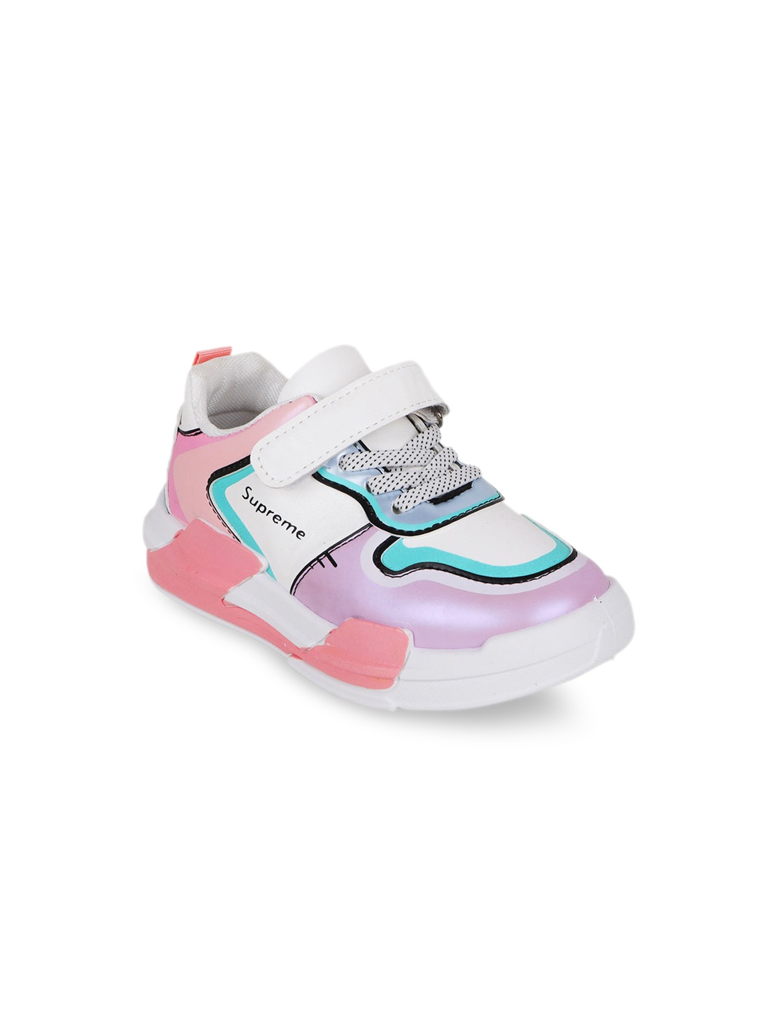 

Hopscotch Girls Pink Colourblocked Sneakers