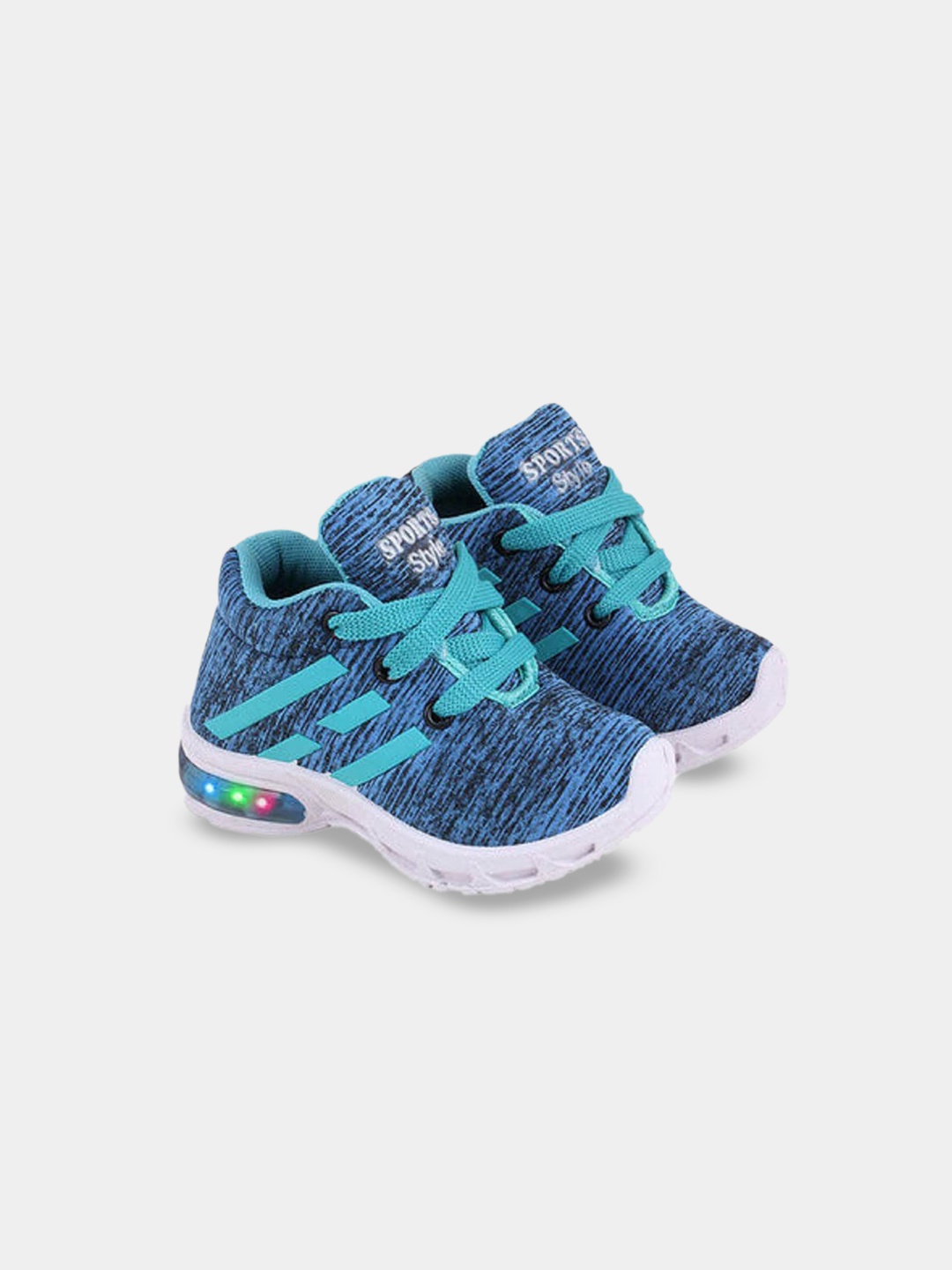 

Hopscotch Kids Blue Woven Design Sneakers