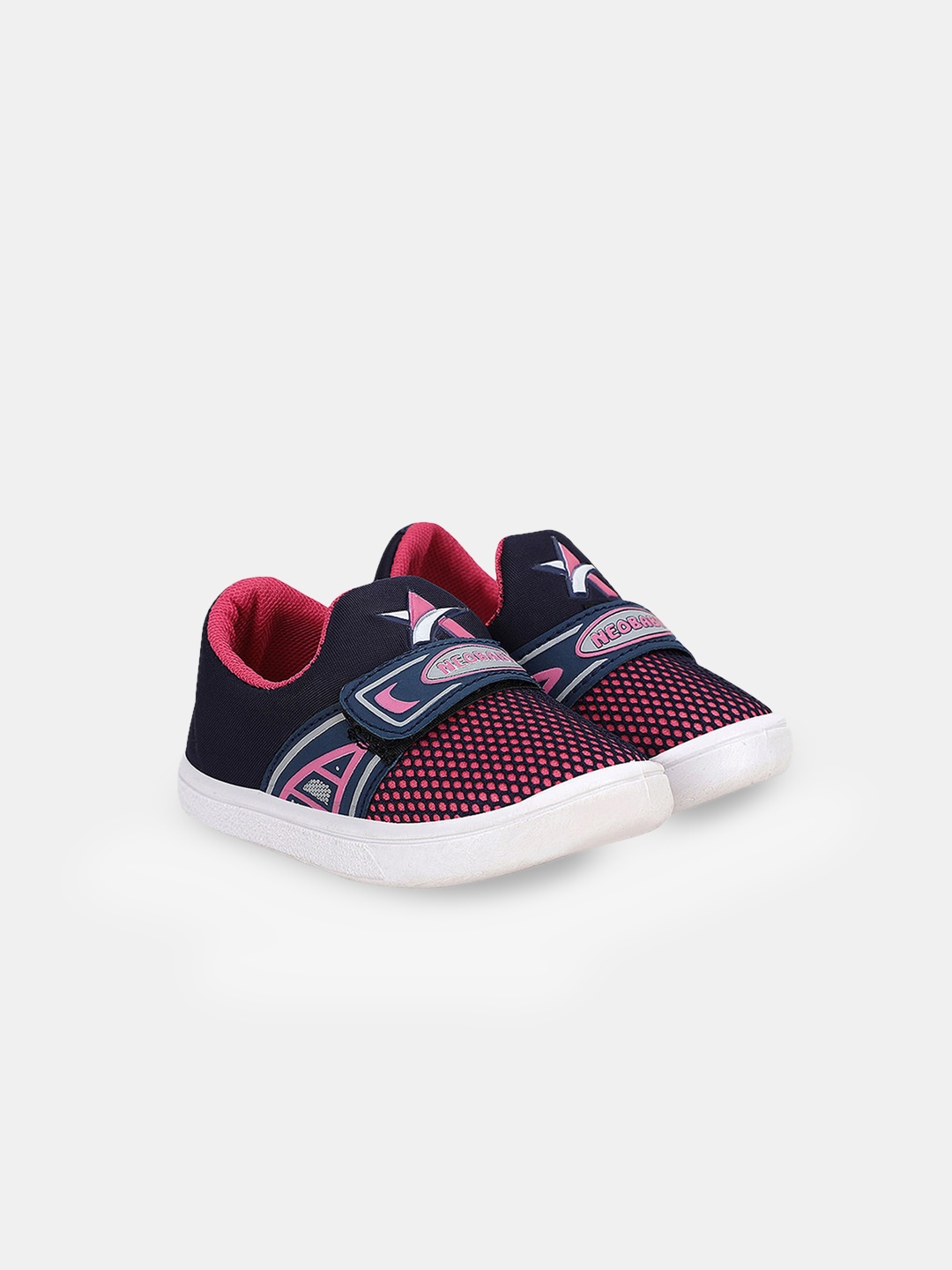 

Hopscotch Girls Pink Woven Design Slip-On Sneakers