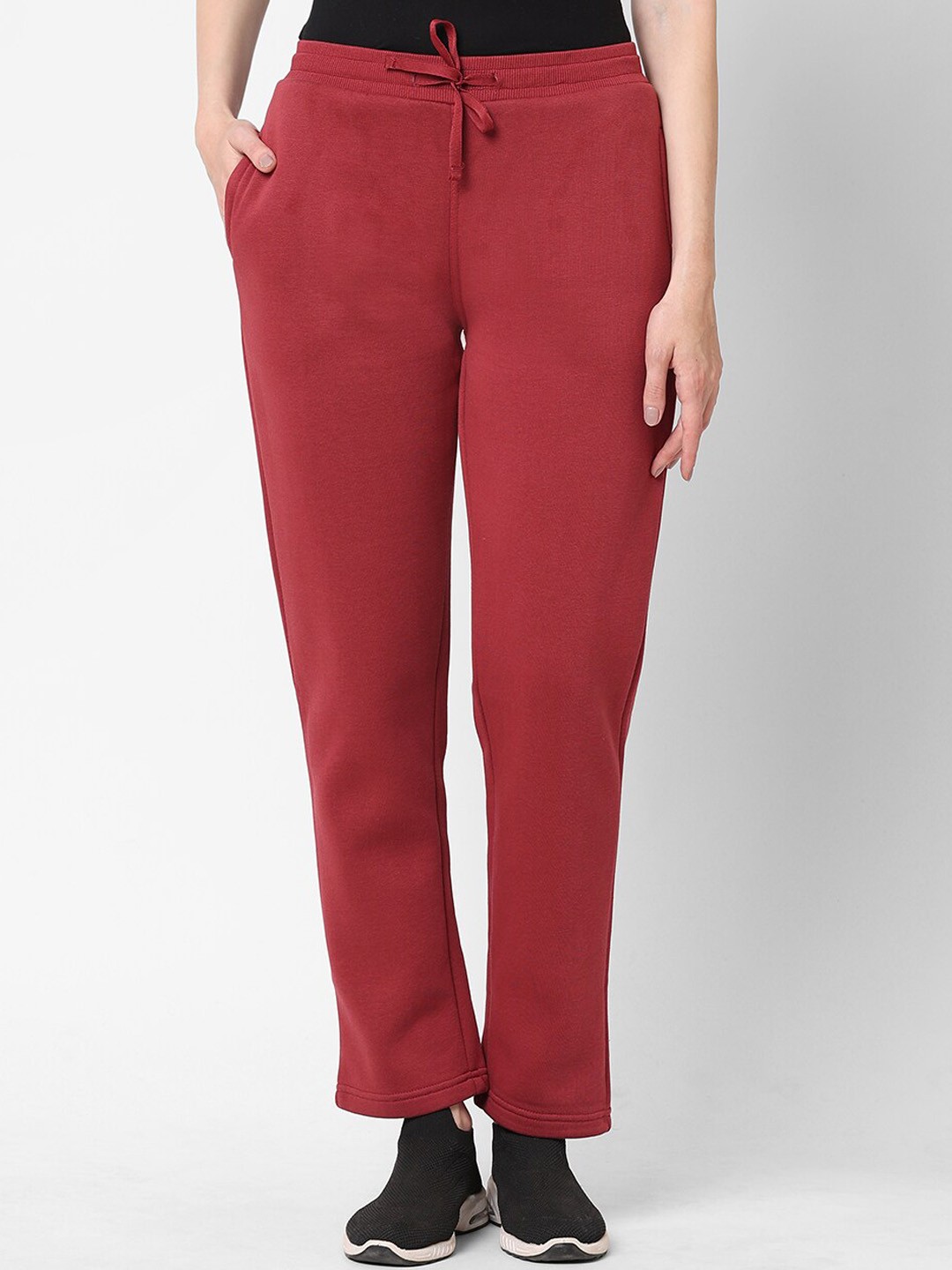 

Sweet Dreams Women Red Fleece Track Pants