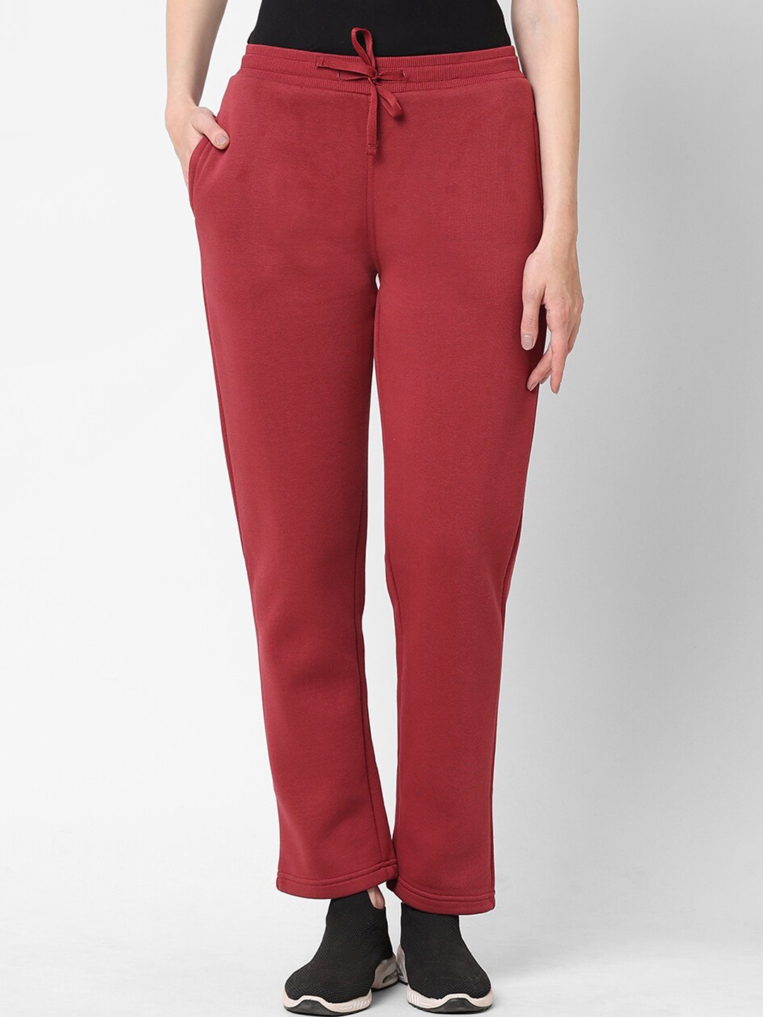 

Sweet Dreams Women Red Fleece Track Pant