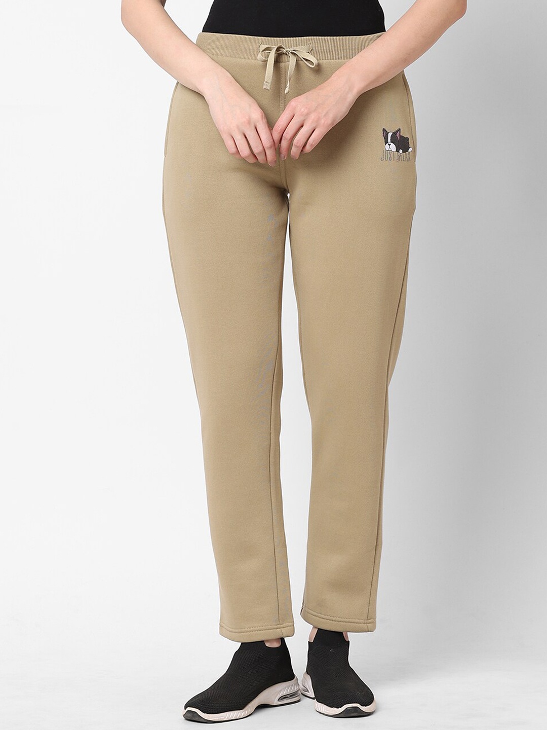 

Sweet Dreams Women Green Fleece Track Pants, Khaki