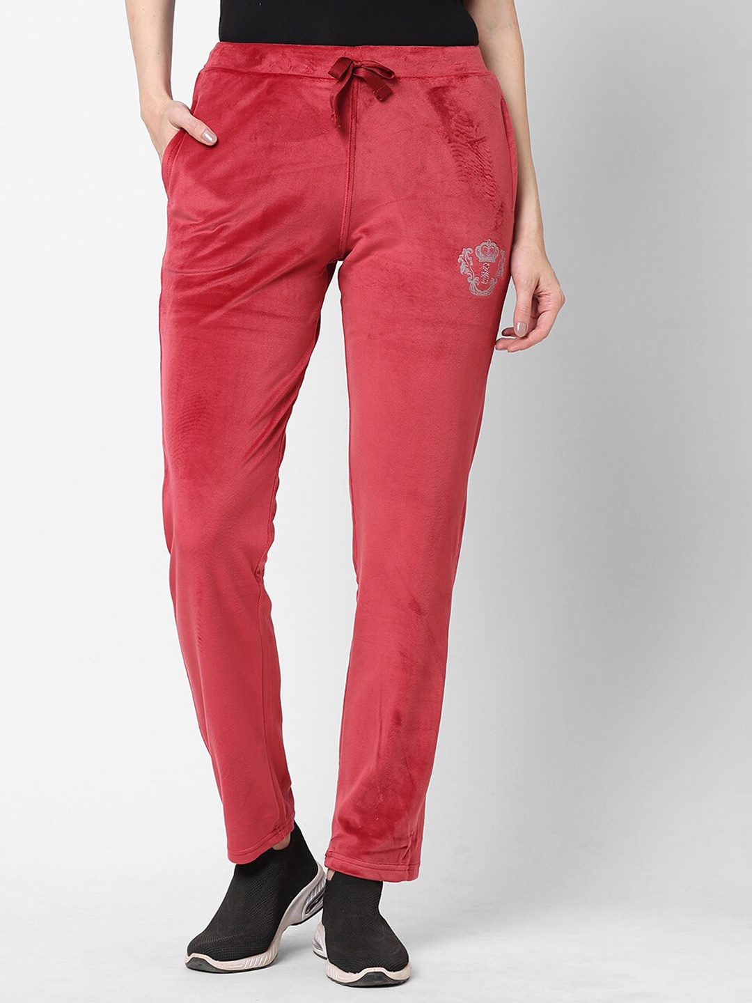 

Sweet Dreams Women Red Fleece Track Pants