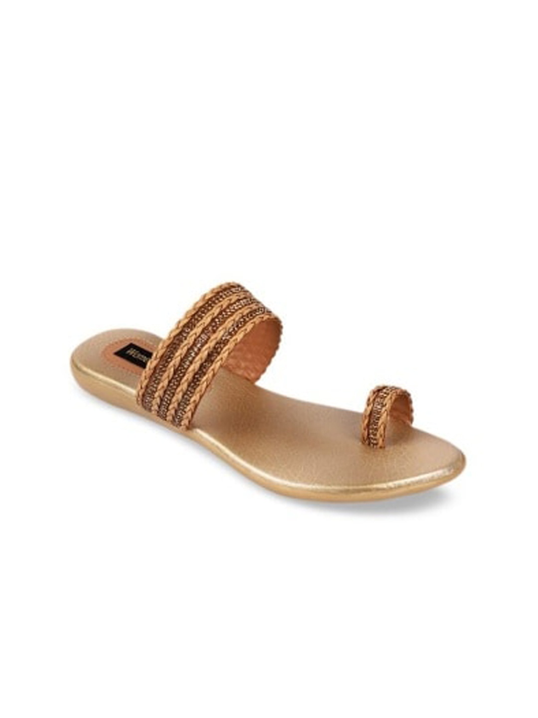 

WOMENS BERRY Women Copper-Toned One Toe Flats