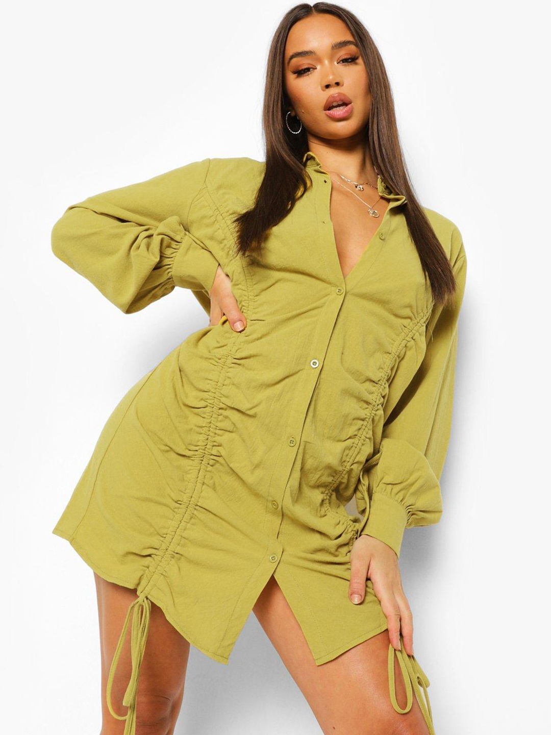 

Boohoo Lime Green T-shirt Dress