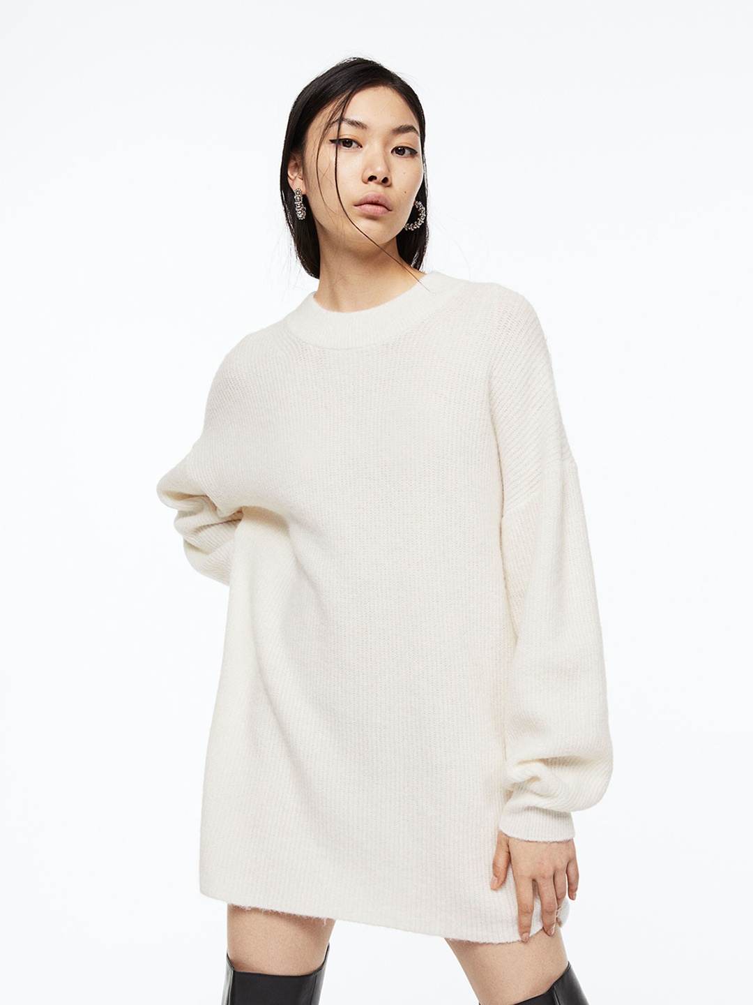 

H&M White Knitted Dress