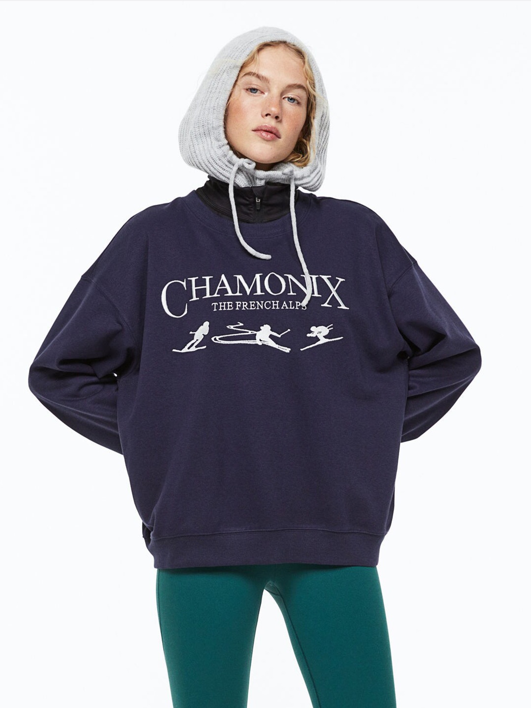 

H&M Hooded Pullover Sweatshirt, Blue