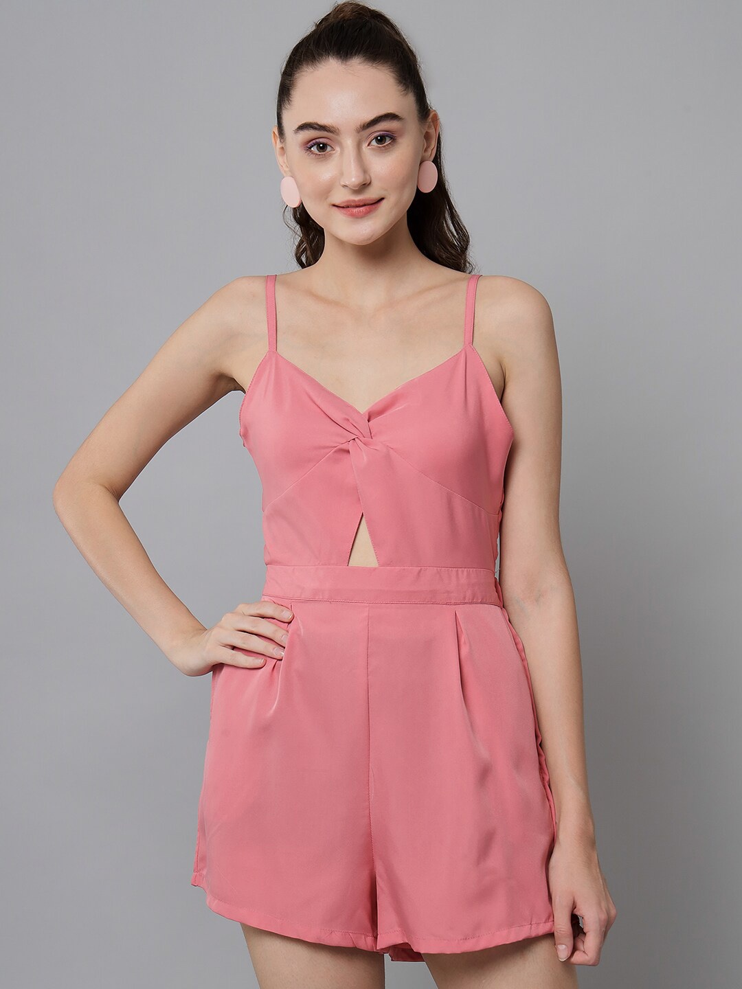 

emeros Pink Waist Cut Out Playsuit