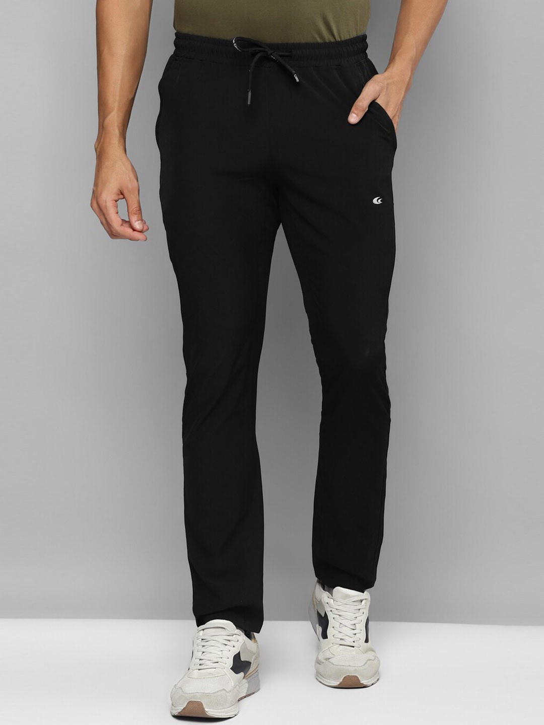 

Allen Cooper Men Black Solid Dry Fit Track Pants