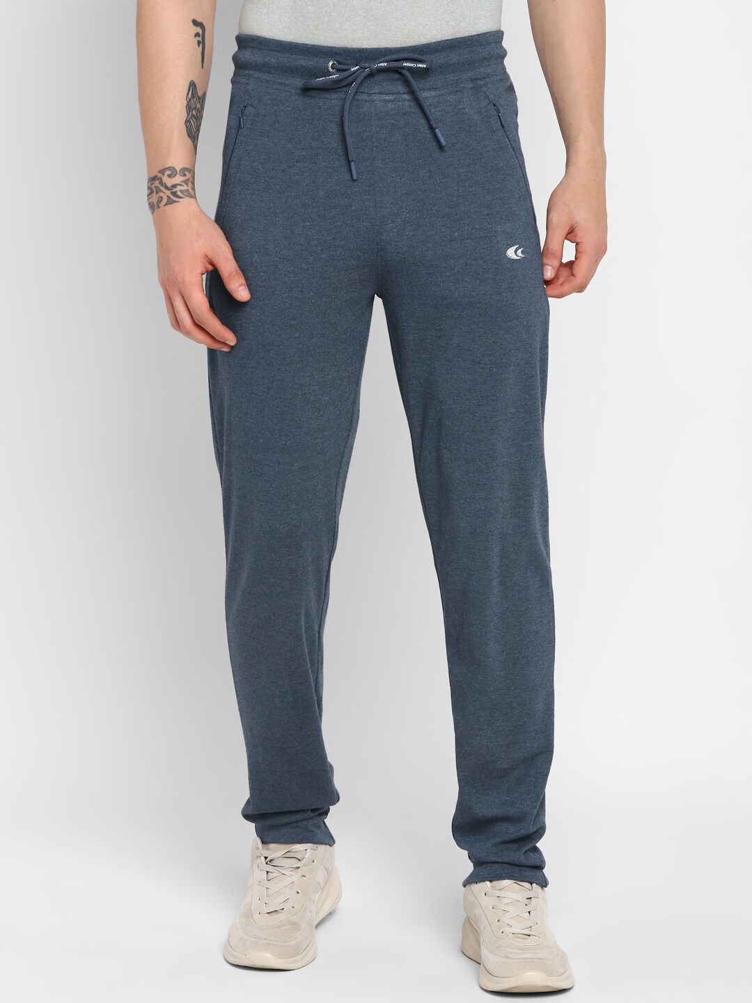

Allen Cooper Men Blue Antimicrobial Track Pants