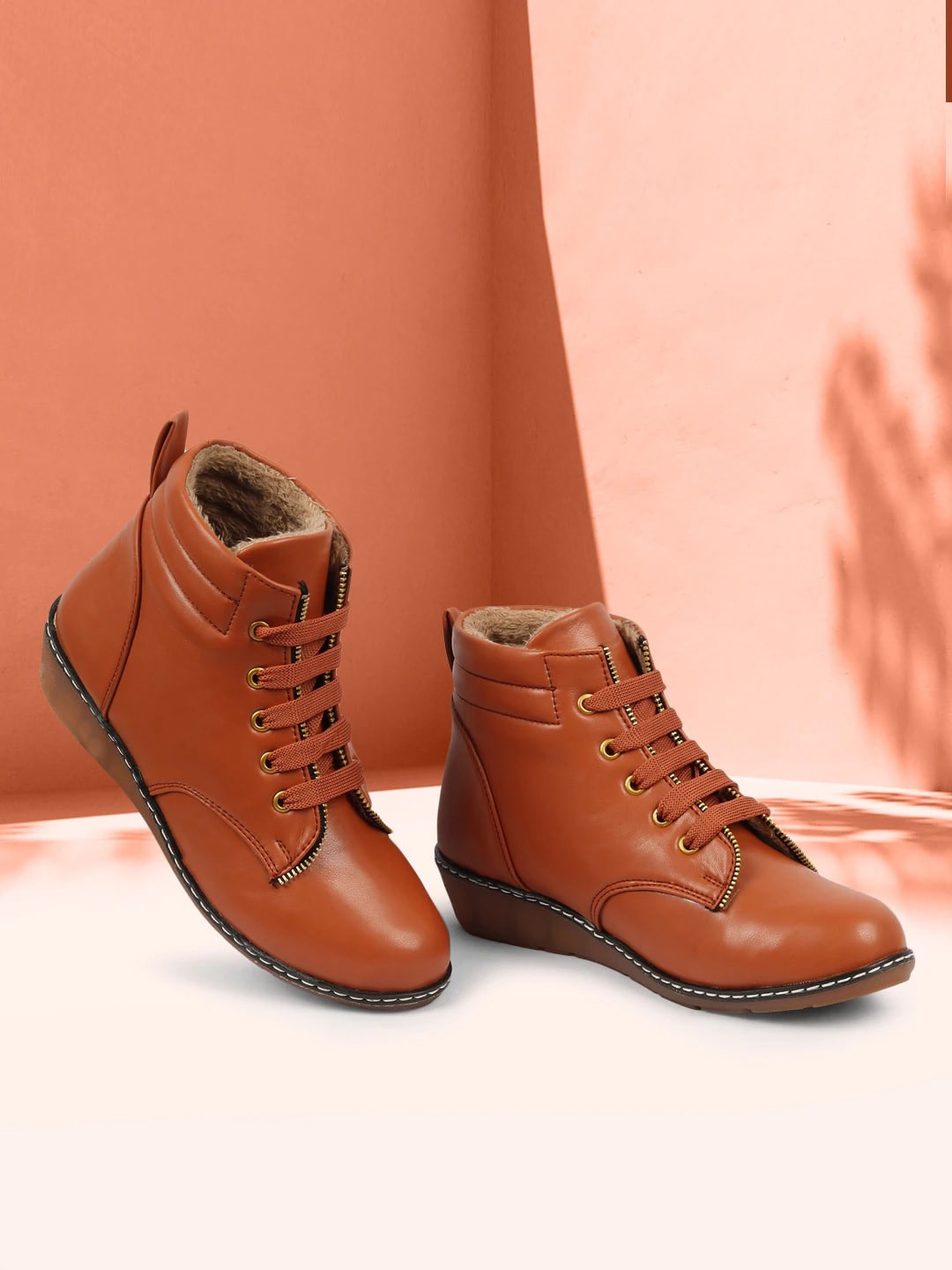 

ZAPATOZ Girls Tan PU Boots