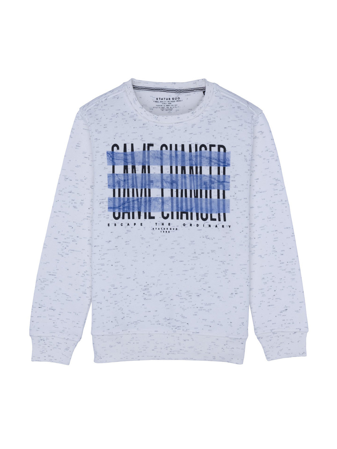

Status Quo Boys White Printed Sweatshirt