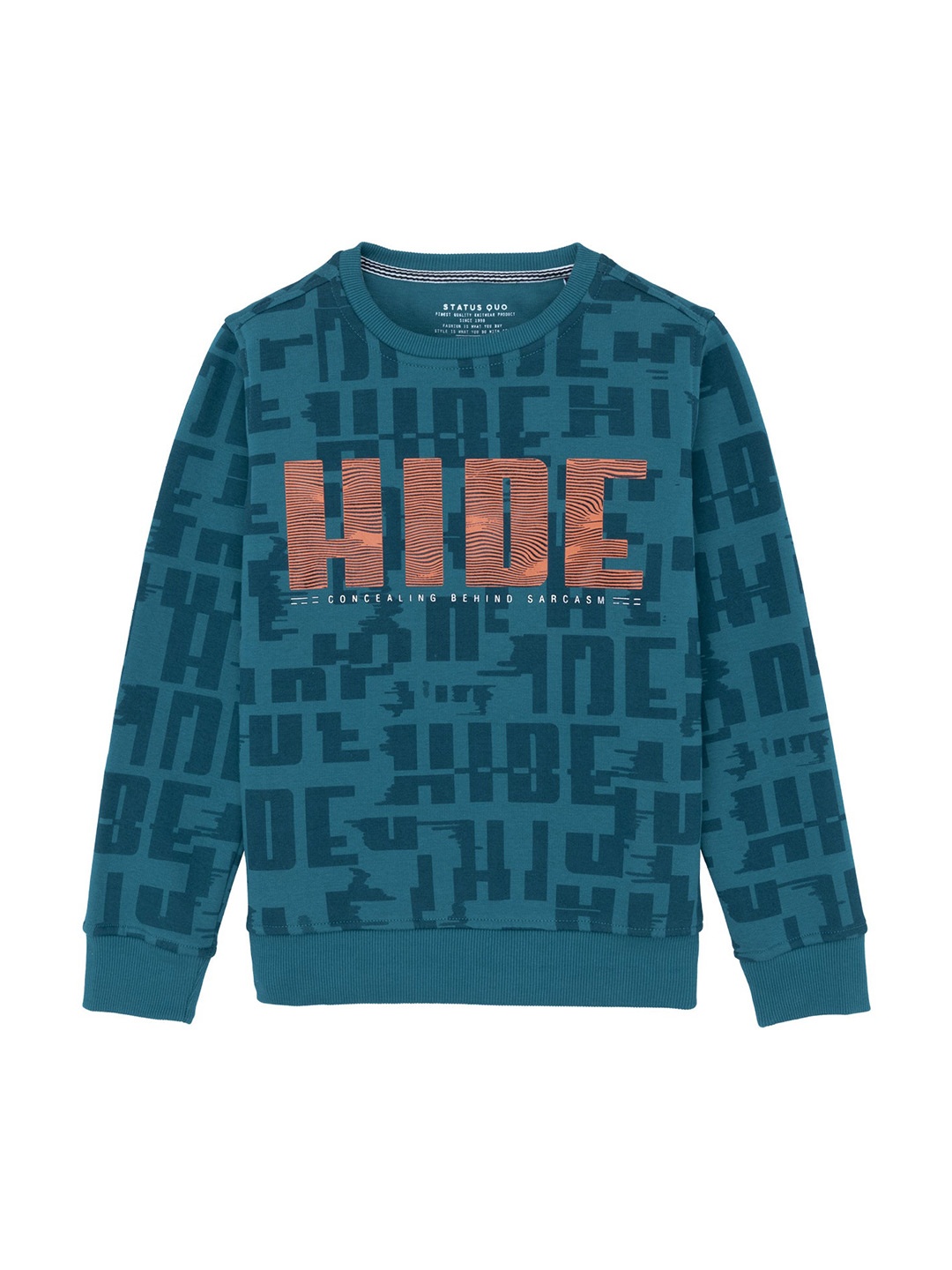 

Status Quo Boys Teal Printed Sweatshirt