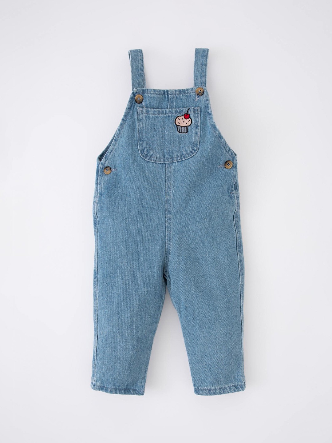 

DeFacto Girls Blue Solid Dungaree