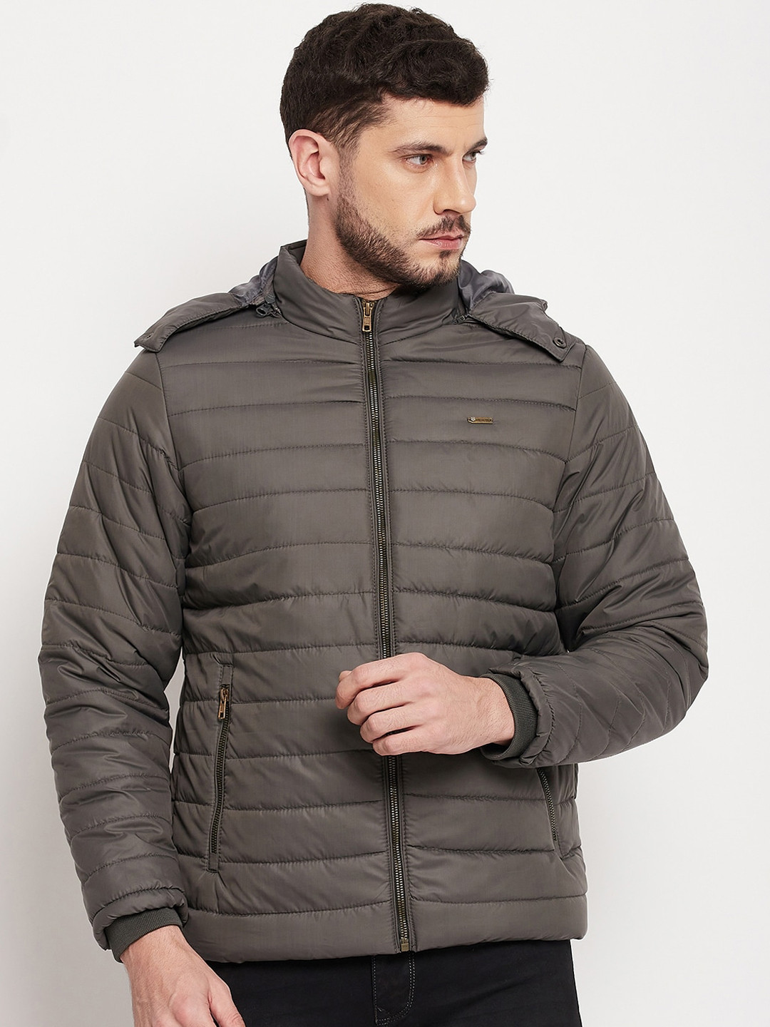 

Duke Men Olive Green Padded Jacket