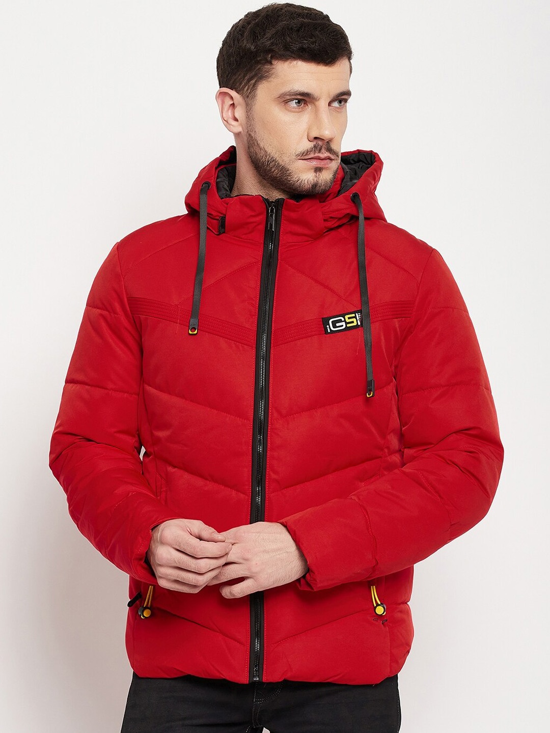 

Duke Men Red Padded Jacket