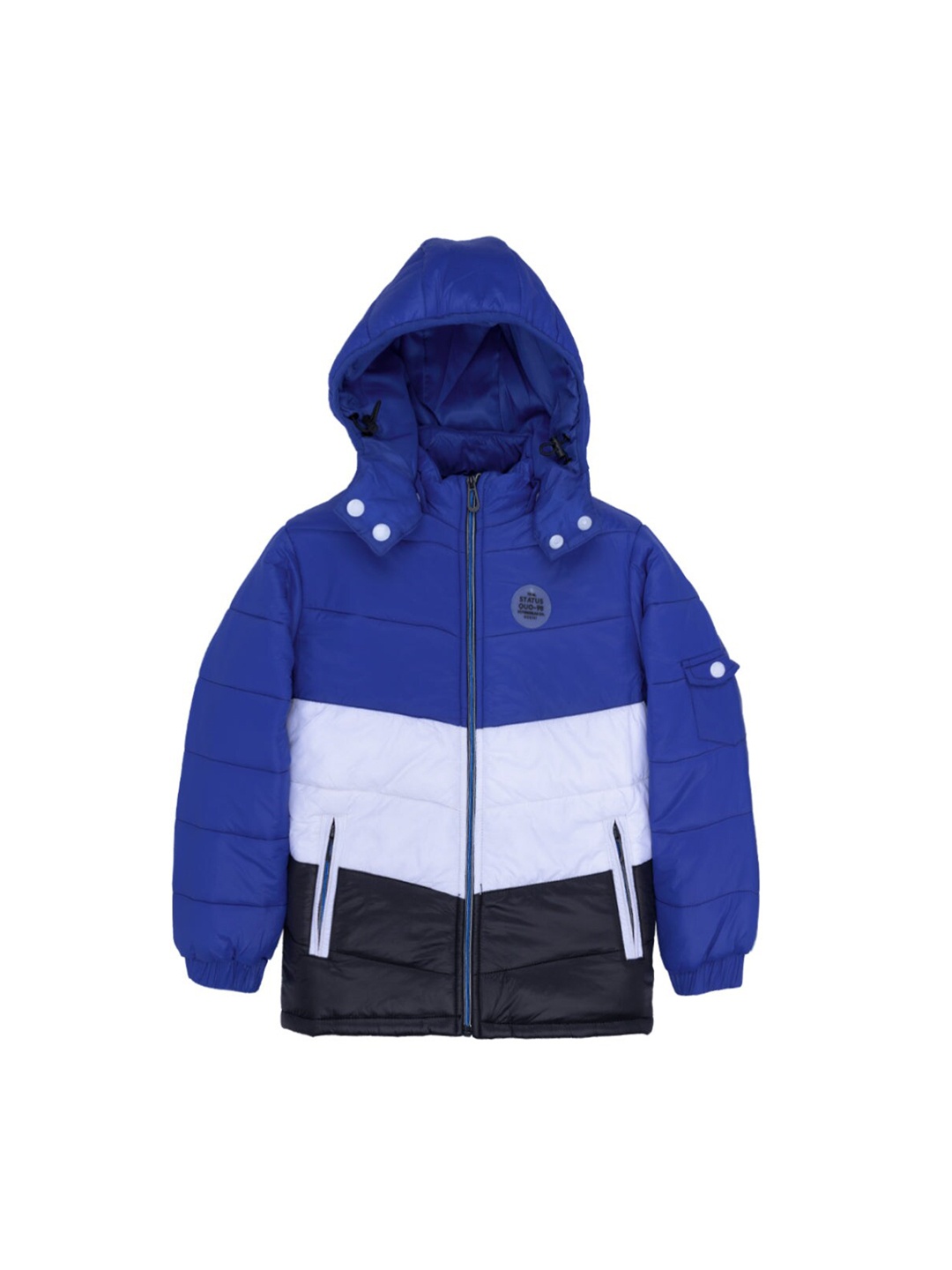 

Status Quo Boys Blue Colourblocked Padded Jacket