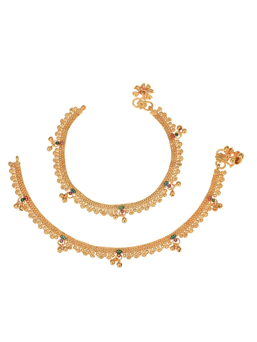 

AanyaCentric Women Gold-Plated Anklets