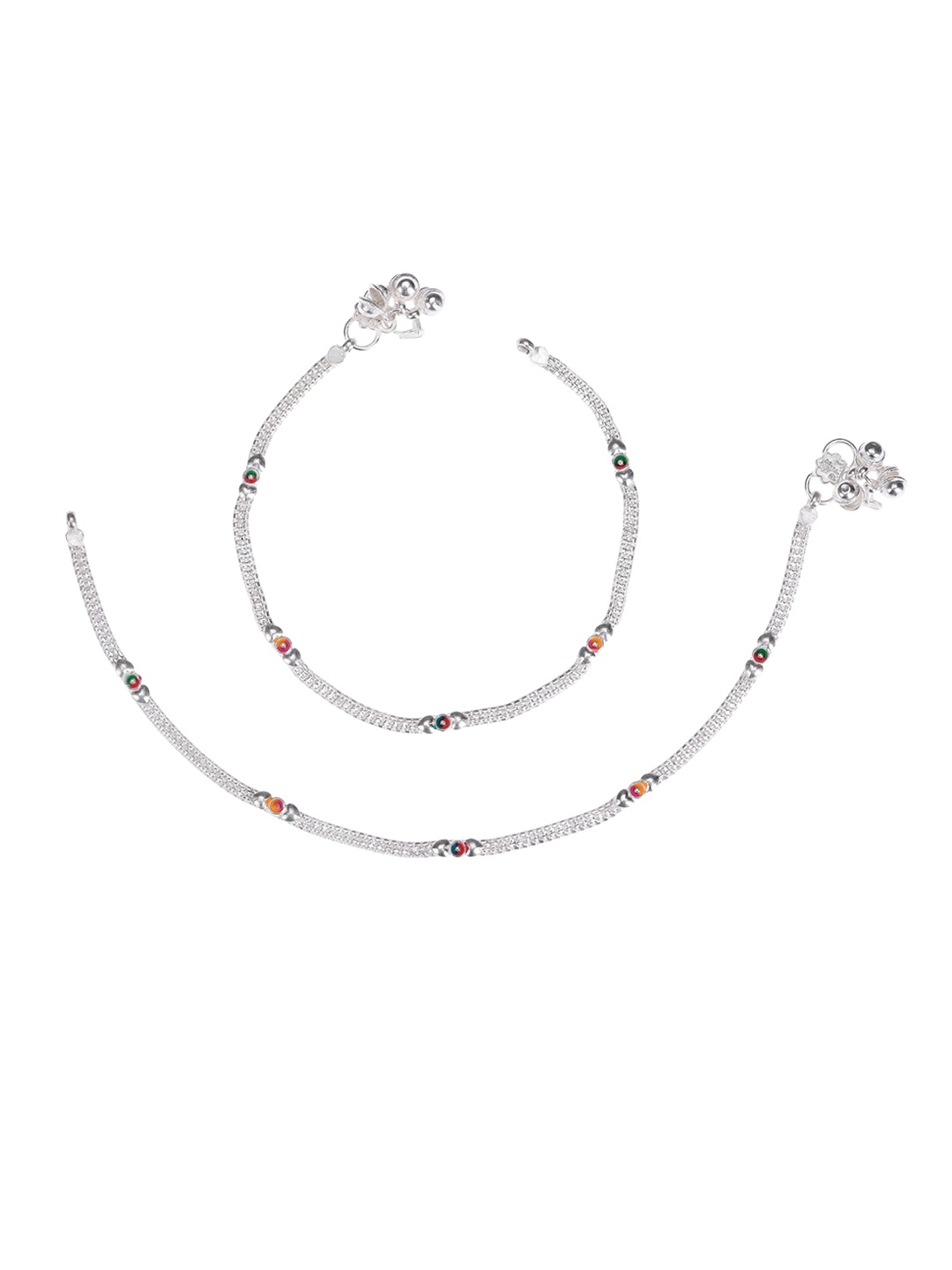 

AanyaCentric Women Silver-Plated Beaded Anklet