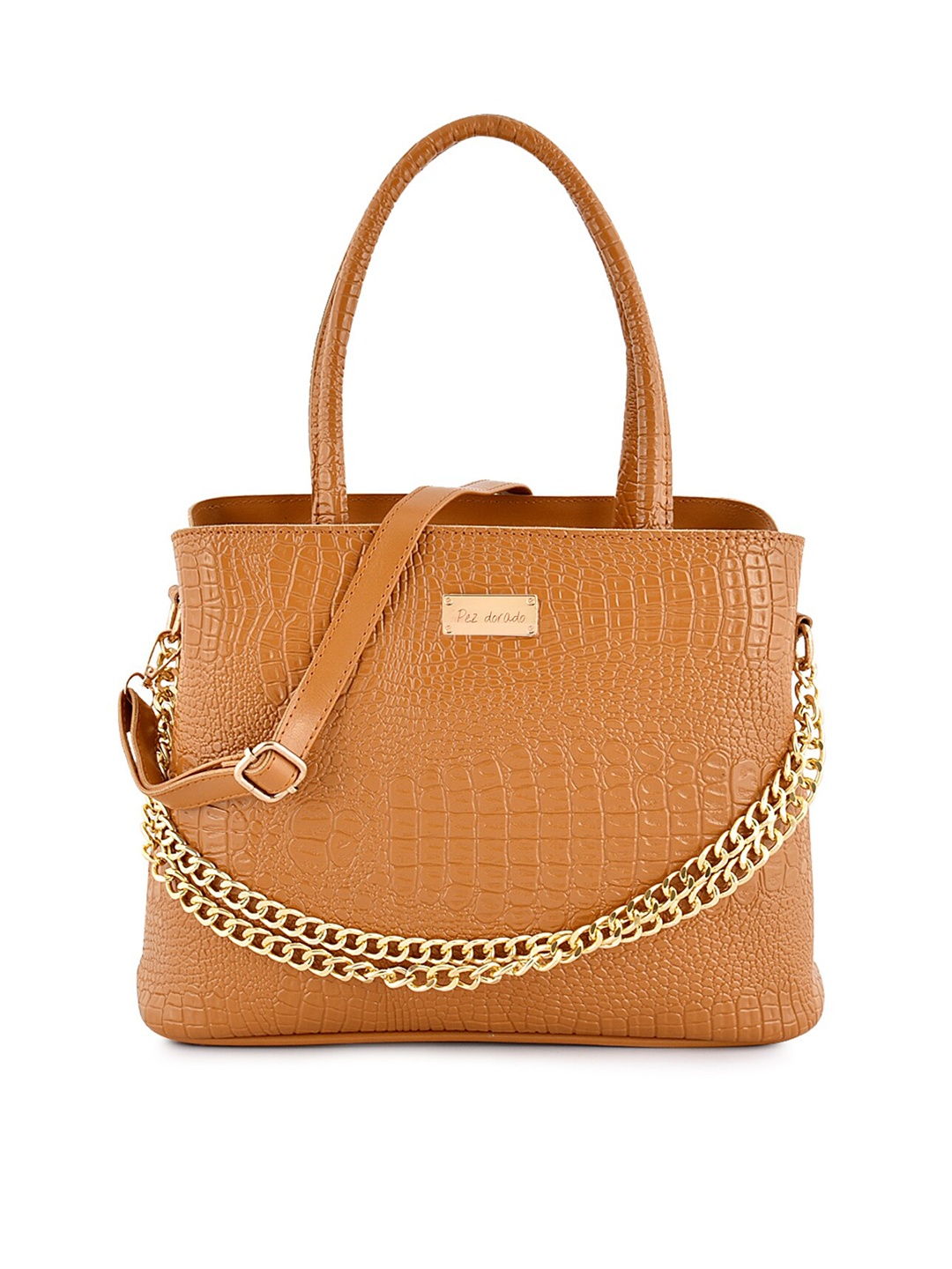 

Pez dorado Mustard Yellow Textured Structured Satchel Bag