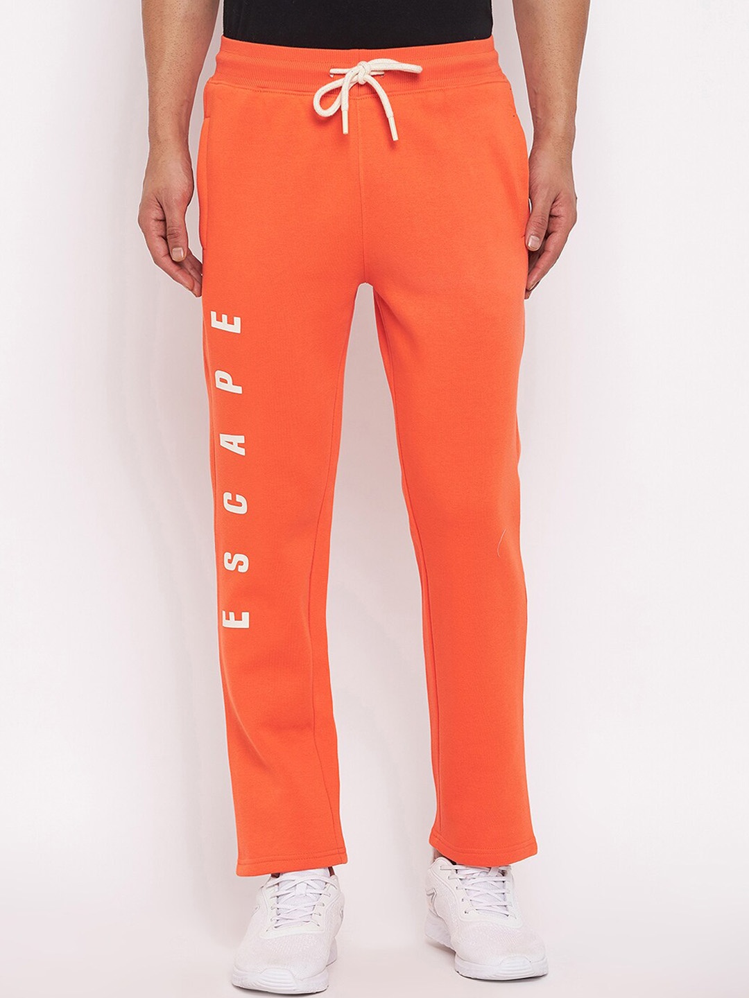 

Duke Men Orange Typography Printed Track Pants