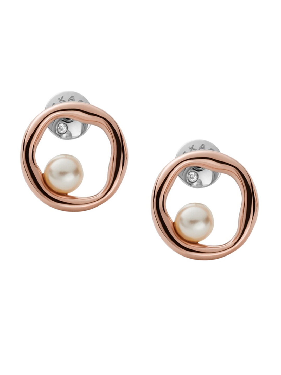 

SKAGEN Rose Gold Plated Circular Studs Earrings