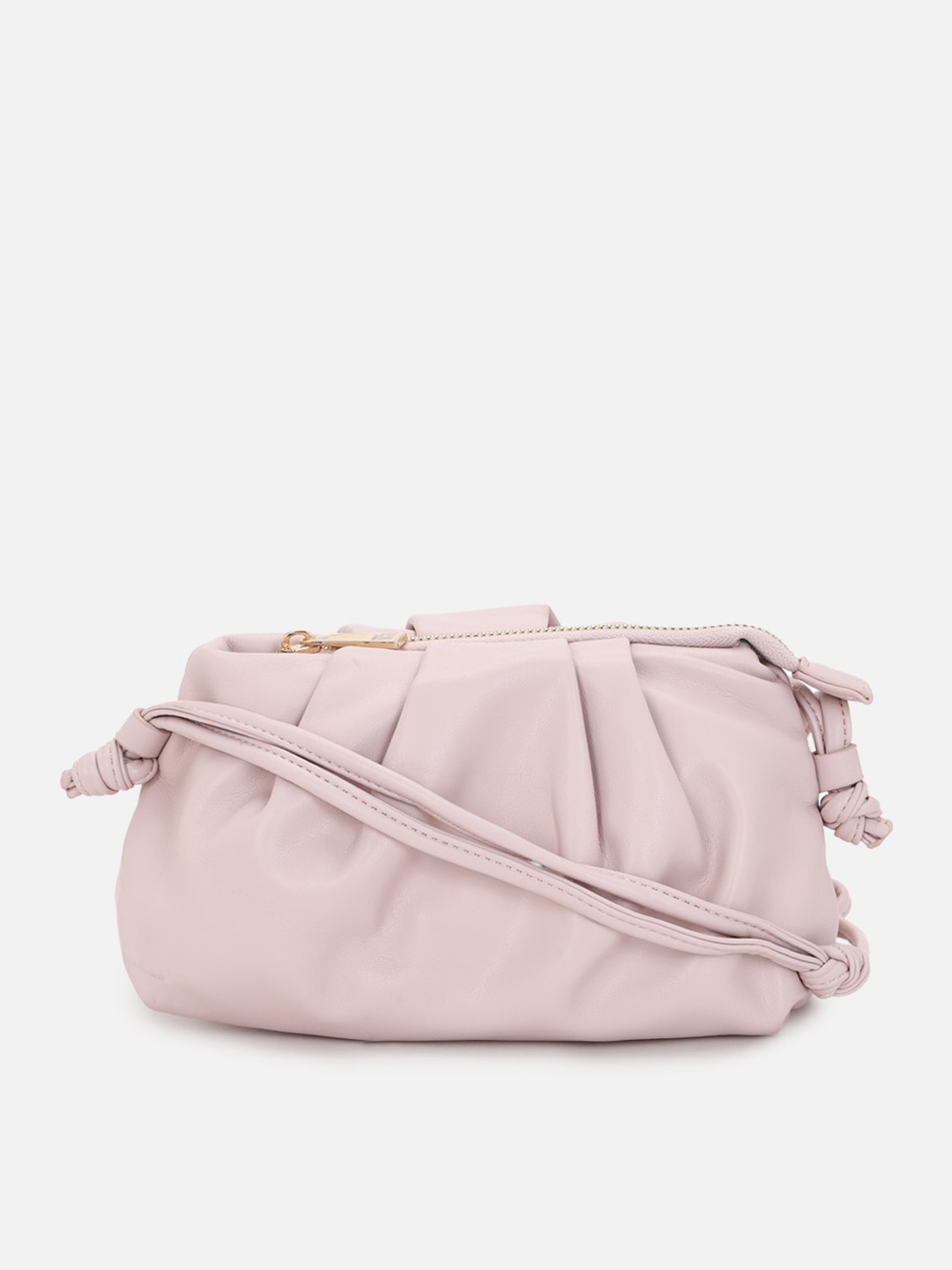 

FOREVER 21 Peach-Coloured Swagger Hobo Bag with Bow Detail