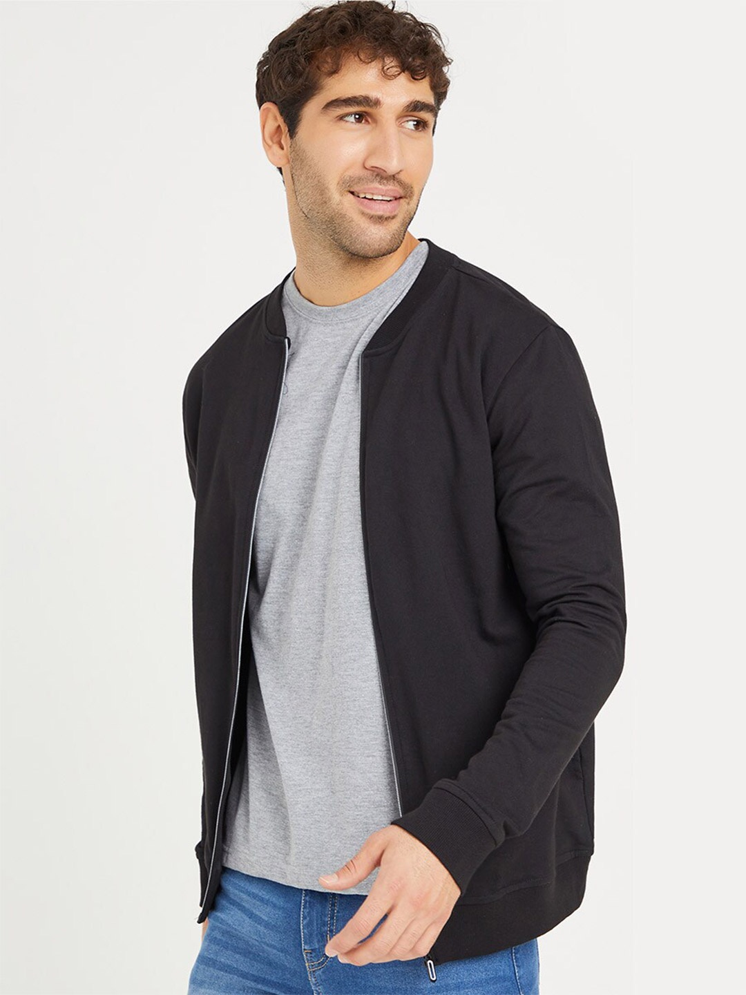 

Styli Terry Bomber Jacket, Black