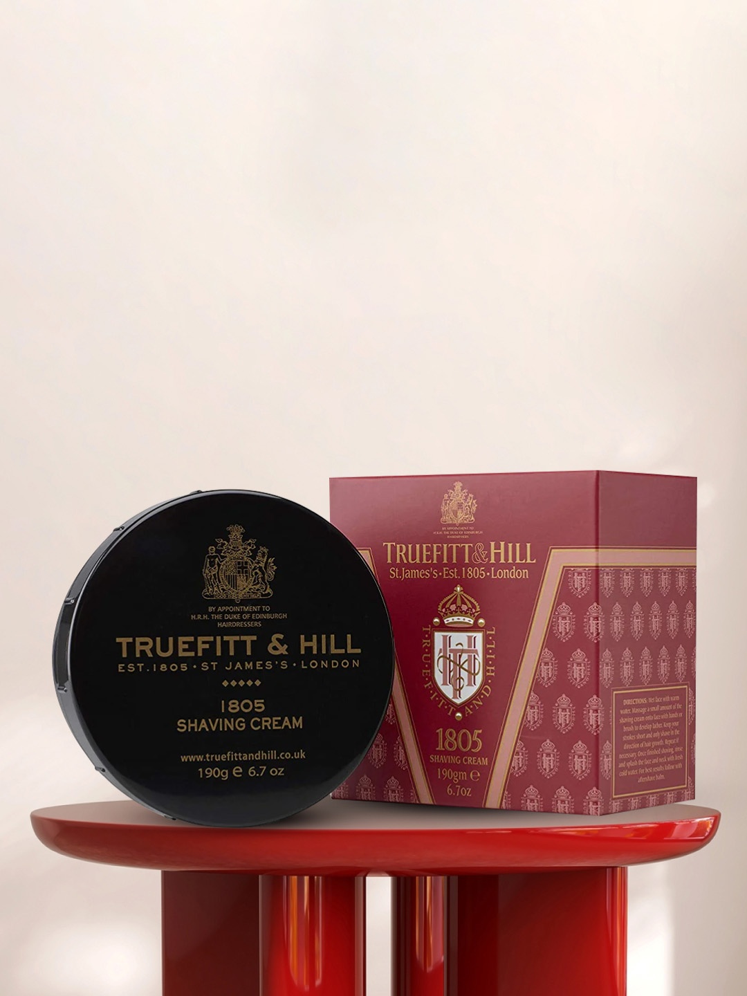 

TRUEFITT & HILL Men 1805 Shaving Cream 190gm, Red