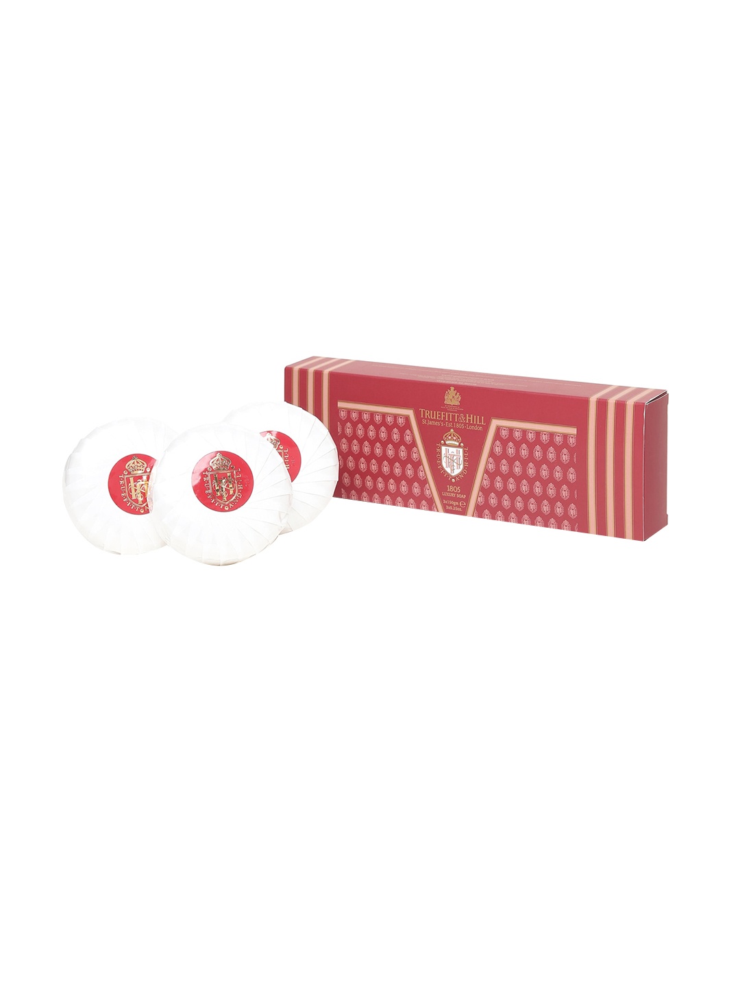 

TRUEFITT & HILL Men Set Of 3 1805 Luxury Bath & Body Soap - 150g each, Red